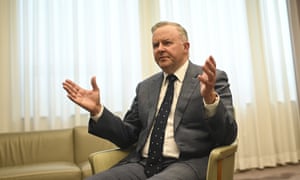 Australian Opposition Leader Anthony Albanese speaks during an interview with Australian Associated Press in Canberra, Wednesday, July 1, 2020. (AAP Image/Lukas Coch) NO ARCHIVING