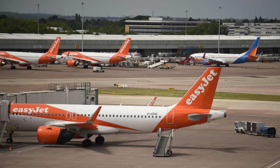 Easyjet plane at Manchester Airport