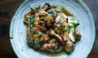 Nigel Slater's recipe for chicken and mushroom casserole, plus a mint and kefir ice