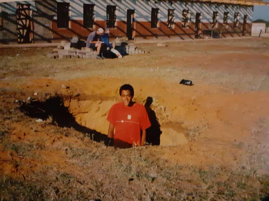 ‘I came back a completely different person’ ... Andrews in South Africa on his exchange trip with Voluntary Service Overseas.