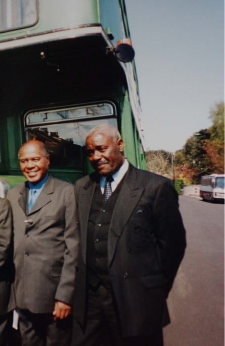 Stephenson with fellow protester Guy Bailey in 2003, on the 40th anniversary of the bus boycott campaign.