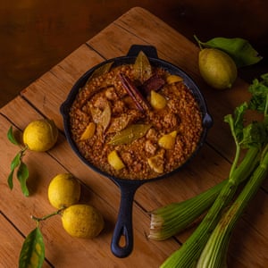 Sausages, lentils and lemon by Joe Trivelli