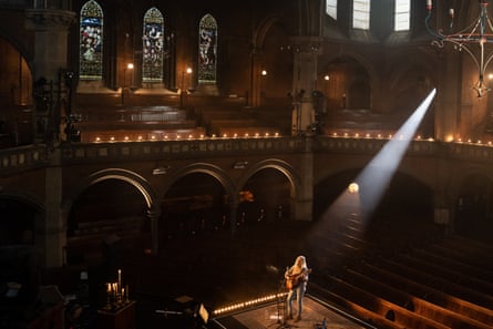 ‘I loved it!’ ... Laura Marling performing in the empty Union Chapel.