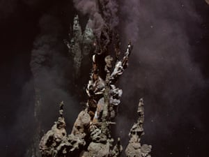 Hydrothermal vents in the Lau Basin, which are like geysers or hot springs on the ocean floor.