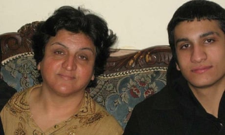 Masoumeh Torkpour with her son Daniel in Iran, in her last photo with him