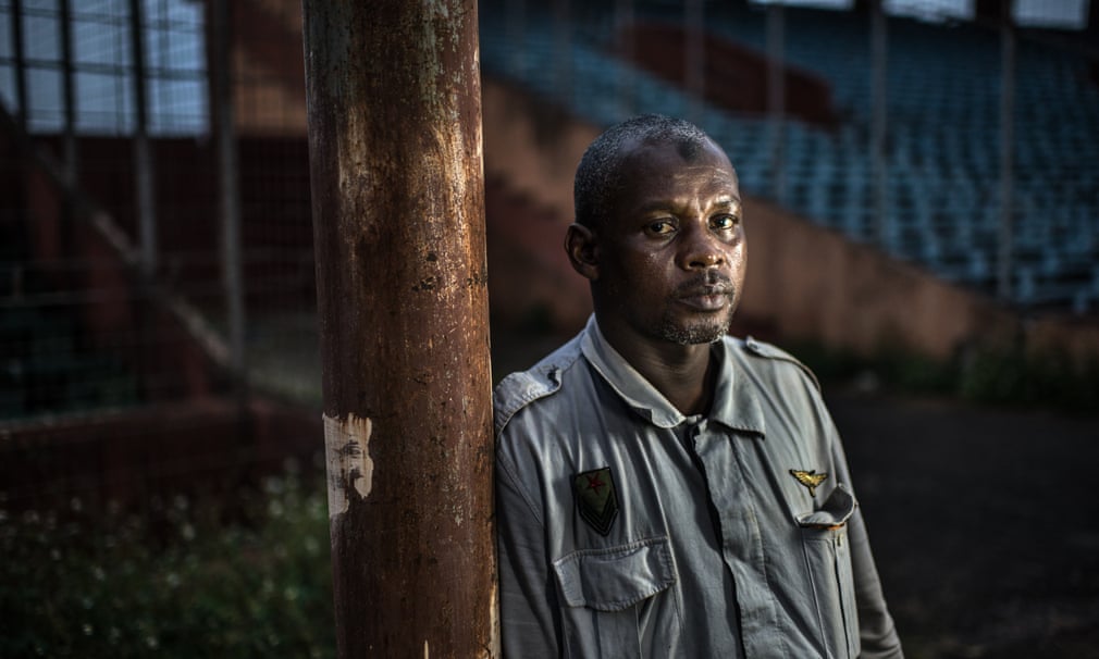 Ibrahima Diallo was trampled trying to flee: ‘When I was at the stadium they started shooting gas. Then the Red Berets militaries came in ... One of the soldiers grabbed me by the neck and I fell down and got trampled. Now I can’t sit down anywhere for a long time. I have pain in my lower body. I used to be a tailor but I can no longer do that work. What I want is justice for the victims.’All photographs by Tommy Trenchard. For full information on the project and to read more of the surivivors’ testimonies, see: waitingforjustice.fidh.org