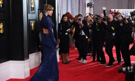 Taylor Swift at the Grammy awards in Los Angeles, February 2023 