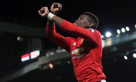 Paul Pogba makes a ‘’shackles’ gesture after scoring against Newcastle at the weekend