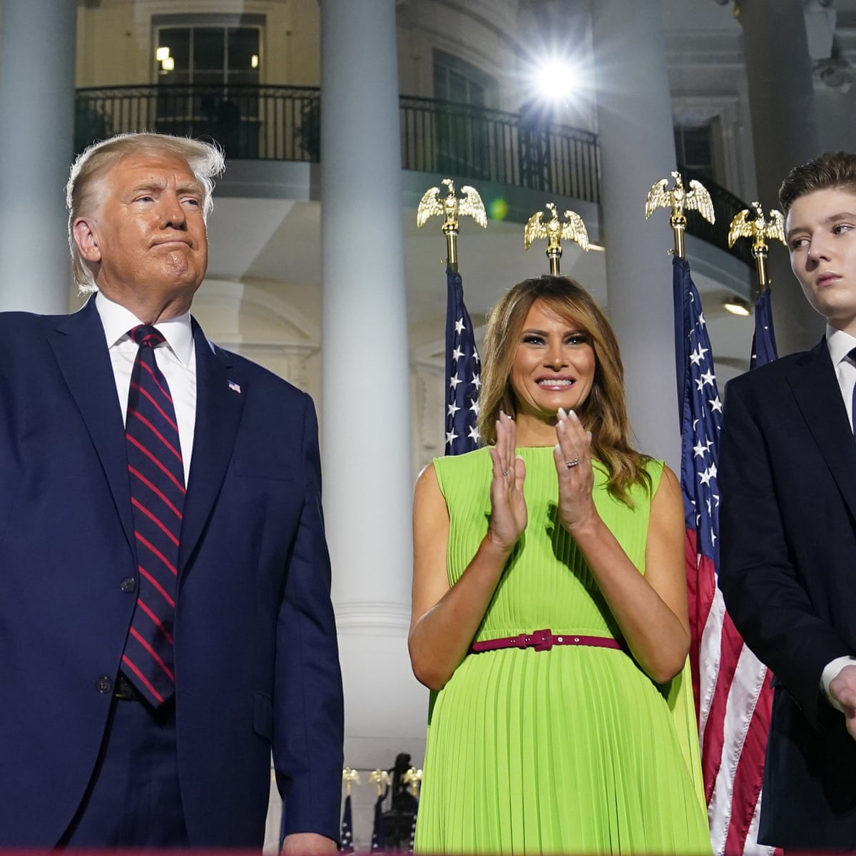 Barron Trump Tested Positive For Coronavirus Melania Trump Reveals Us News The Guardian