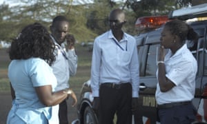 Evalyne Nyangweso briefs her team of first responders.