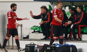Juan Mata, left, and Bastian Schweinsteiger