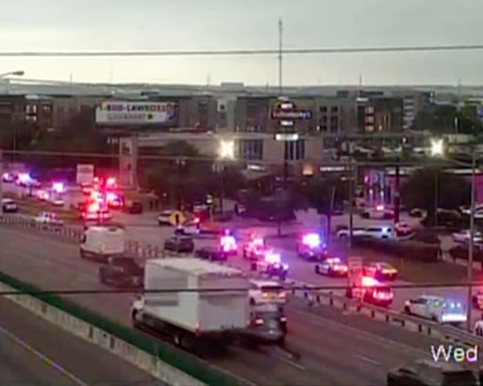 Large police presence outside Dallas Ice facility after fatal shooting – video