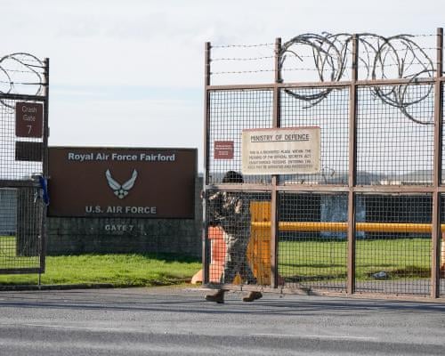 RAF Fairford main gate
