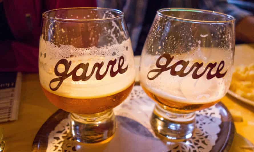 Two glasses of Tripel De Garre
