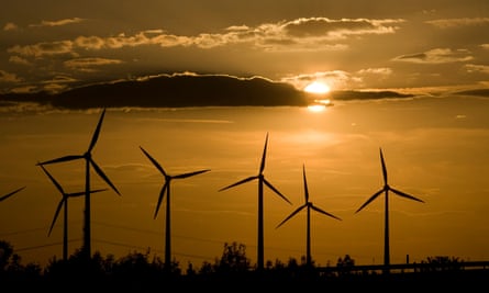 A wind farm near Dessau, Germany.