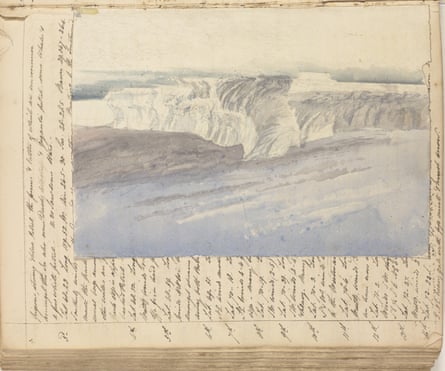 Excerpt and illustration from Sir Joseph Hooker’s illustrated Antarctic journal 1839-43.