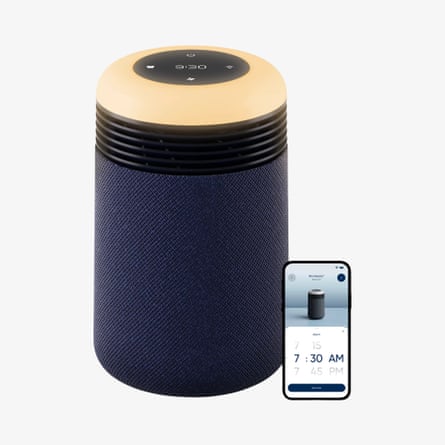 Blueair Mini Restful Sunrise Clock Air Purifier, midnight Blue