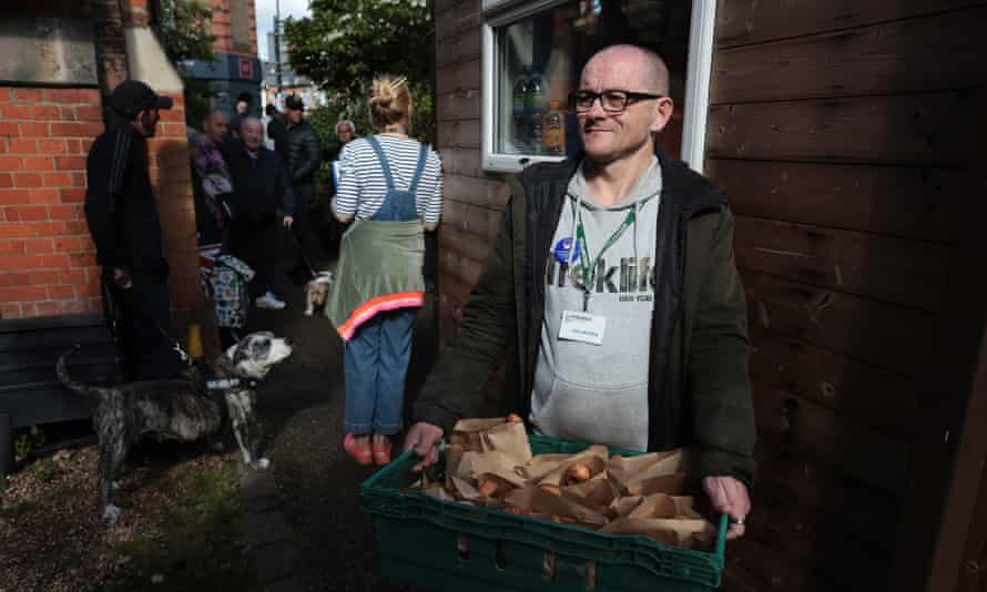 Clive who used the food bank, is now a volunteer helping out others.