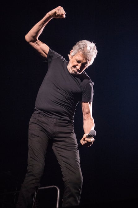 Roger Waters on stage in Birmingham.