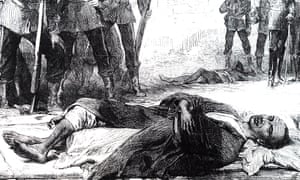 Detail depicting the death of Tewodros II.