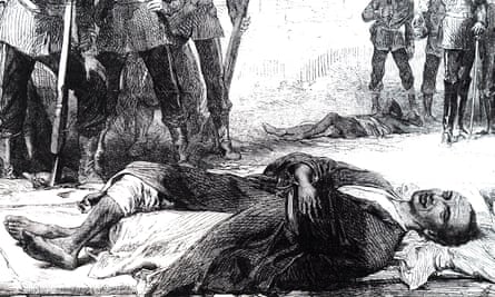 Detail depicting the death of Tewodros II.