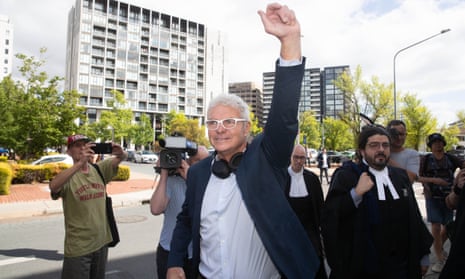 David McBride arrives at the ACT supreme court this monring where protesters and suporters had gathered in solidarity with the whistleblower.