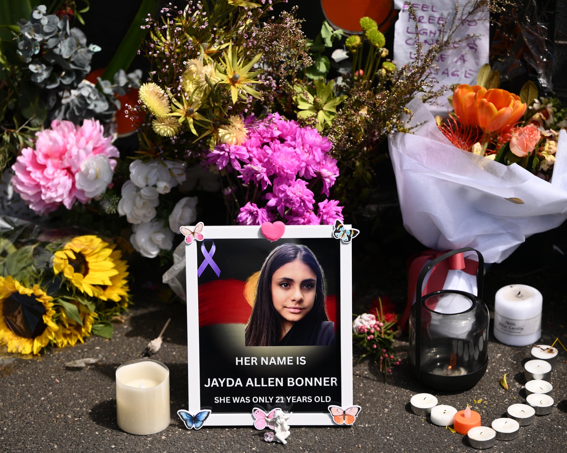 Photo: The Guardian Melbourne Mourners March for Jayda Allen Bonner Following Tragic Death