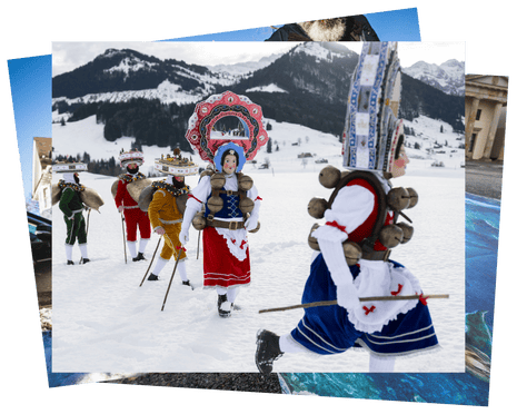 Yodellers take part in St Sylvester’s Day festivities, in Urnäsch, Switzerland