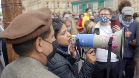 Solidarity … a moment from the street stand-off capture in Everybody to Kenmure Street.