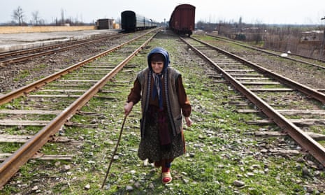 An internally displaced woman living in a camp on the contested Armenian-Azerbaijan border. 