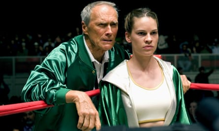 With Clint Eastwood in Million Dollar Baby, 2004.