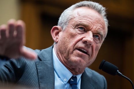 Health and human services secretary Robert F Kennedy Jr testifies during the House energy and commerce subcommittee on health hearing on 24 June 2025.