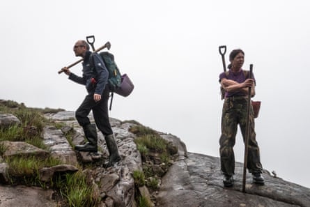 'It suits the strong spirit': Scottish mountain trail builders - photo essay | UK news 12 Nan Morris and Kieran Fogarty