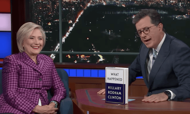 ‘When you face dangerous situations, like what is happening in North Korea...make it clear your first approach should always be diplomatic’...Hillary Clinton to Stephen Colbert