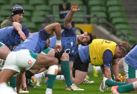 Caelen Doris during a team run in Dublin on Friday