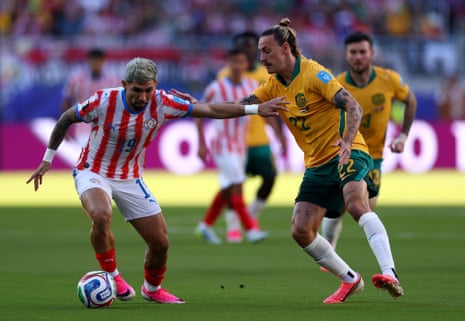 Match between Paraguay and Australia at San Francisco Bay Area Stadium