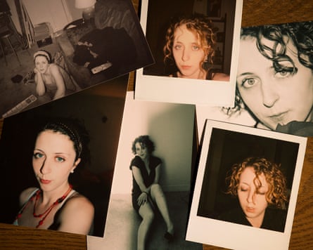 Various photographs of a slim white woman in different poses