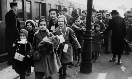 Jewish Kindertransport children arriving in London in February 1939
