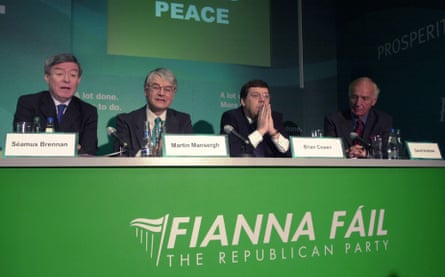 A Fianna Fáil press conference outlining party policy on the peace process