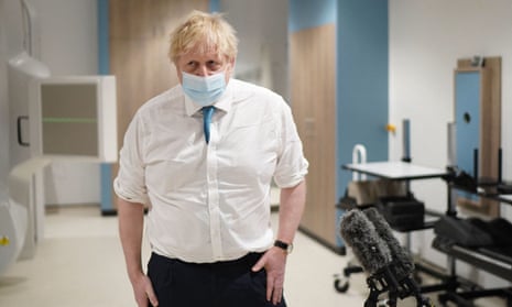 Boris Johnson on a visit to Maidstone hospital