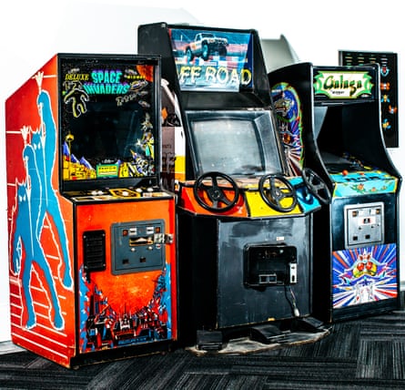 Time out: arcade games in the downstairs lounge, where members can also play ping pong.