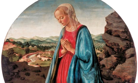 Francesco Botticini, The Virgin adoring the Christ Child 1470-75 (detail).