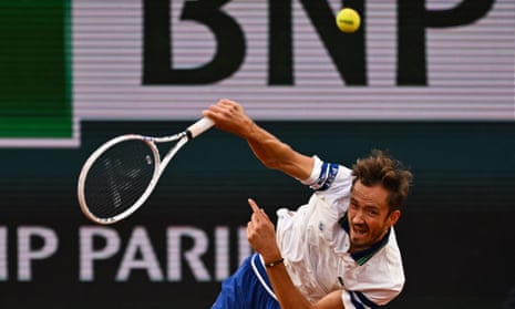 French Open 2024: Zverev v Griekspoor; Sabalenka and Rybakina win – live Daniil Medvedev of Russia in action against Tomas Machac of Czech Republic.