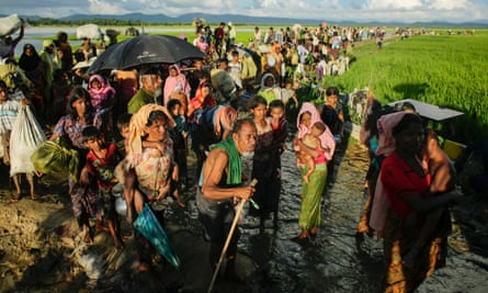 Rohingya refugees in Bangladesh in October 2017.