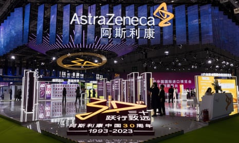 The AstraZeneca booth at the China International Import Expo in Shanghai this month.