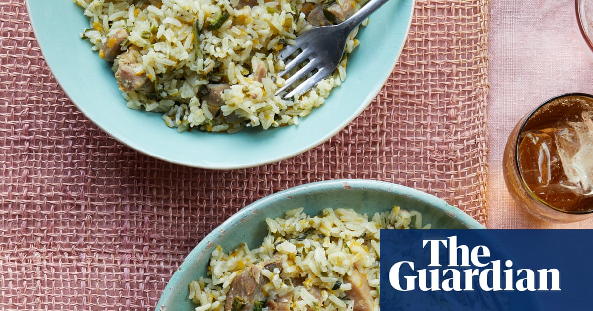Salt pork with spinach rice and fish curry with mango: Keshia Sakarah’s recipes for Caribbean main courses