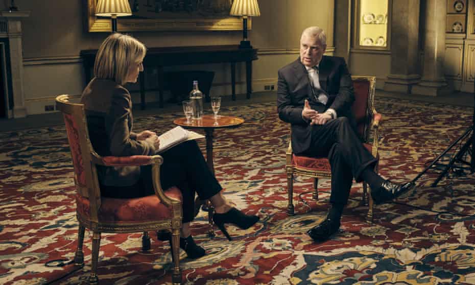 Emily Maitlis interviewing Prince Andrew for BBC Newsnight, November 2019