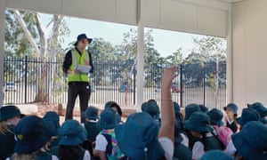 Schoolchildren on a tour of Perth Water Corporation