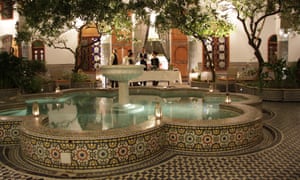 Back at base: Palais Amani’s garden reception area.