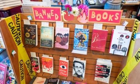 Banned Books<br>Display of banned books or censored books at Books Inc independent bookstore in Alameda, California, October 16, 2021. (Photo by Smith Collection/Gado/Getty Images)